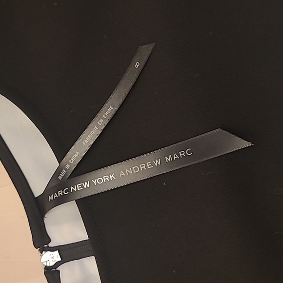 LIKE NEW Marc New York Andrew Mark Black/White Colorblocked Cap Sleeved Dress - Picture 3 of 13